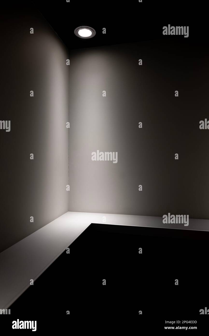 Illuminated Corner with Shelf in Switzerland Stock Photo Alamy