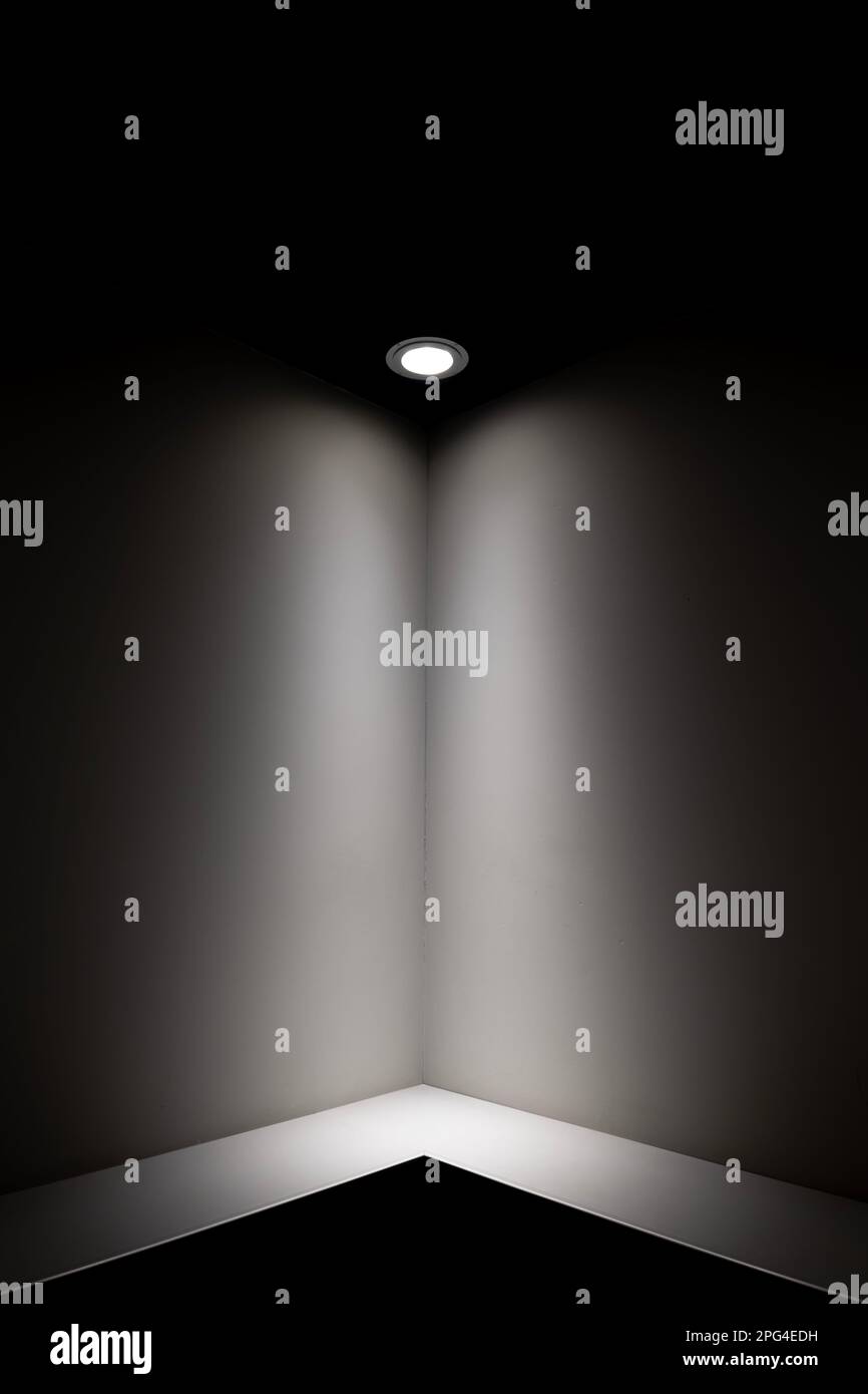 Illuminated Corner with Shelf in Switzerland Stock Photo Alamy