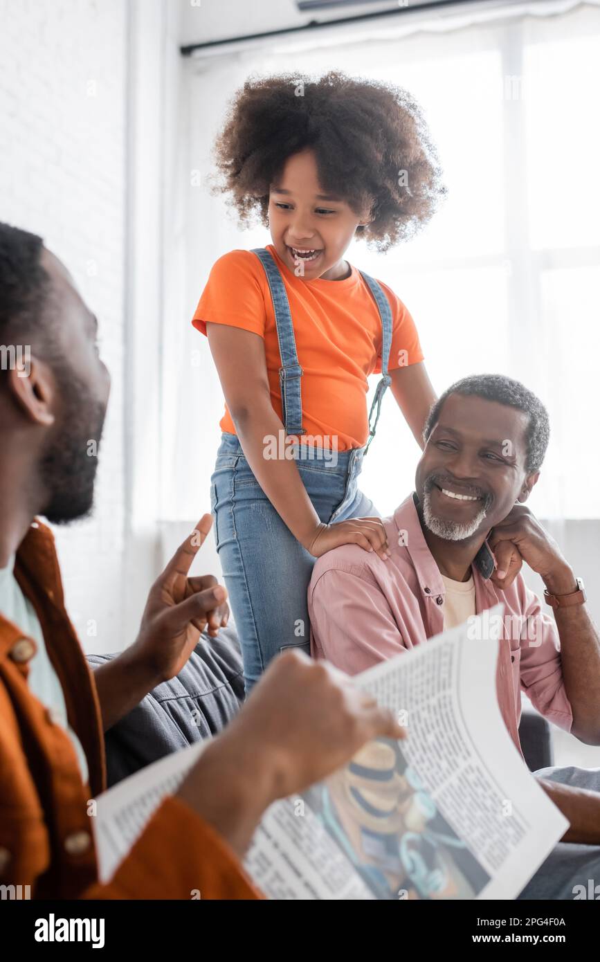 African american kid grandad hi-res stock photography and images - Alamy