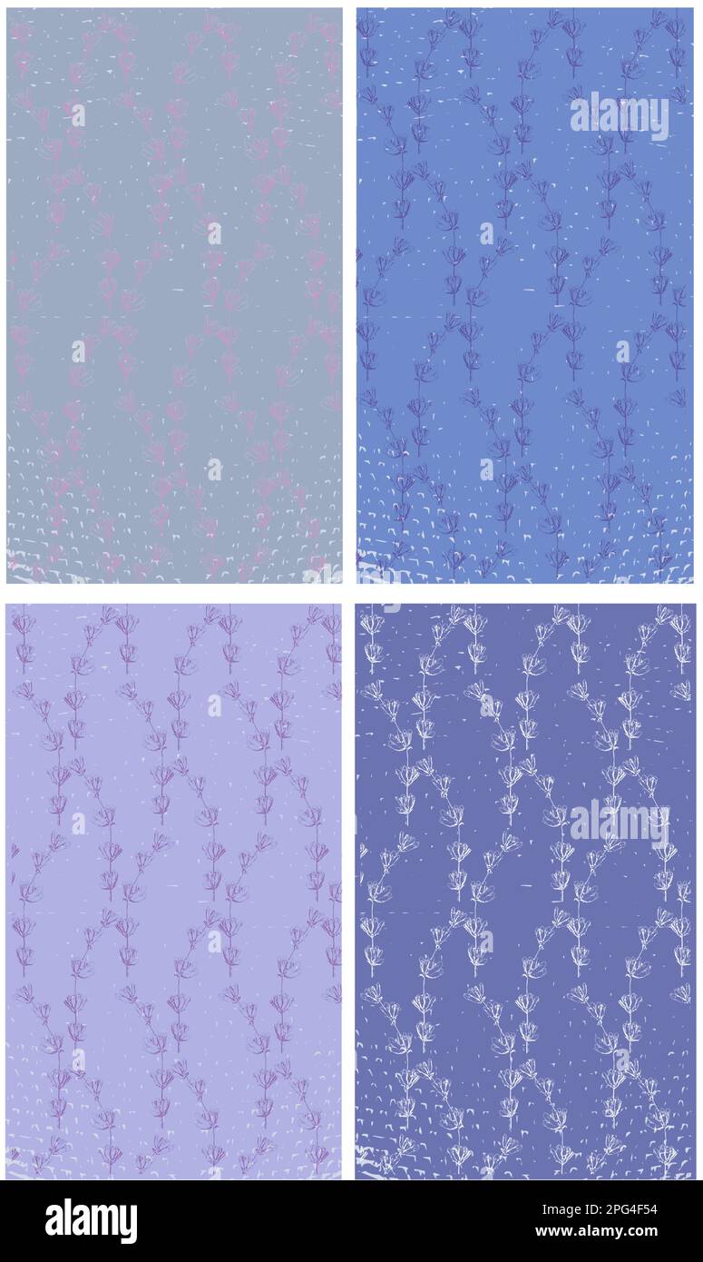 Lavender pattern textures vector. Delicate floral paper for ceremony, wedding card Stock Vector