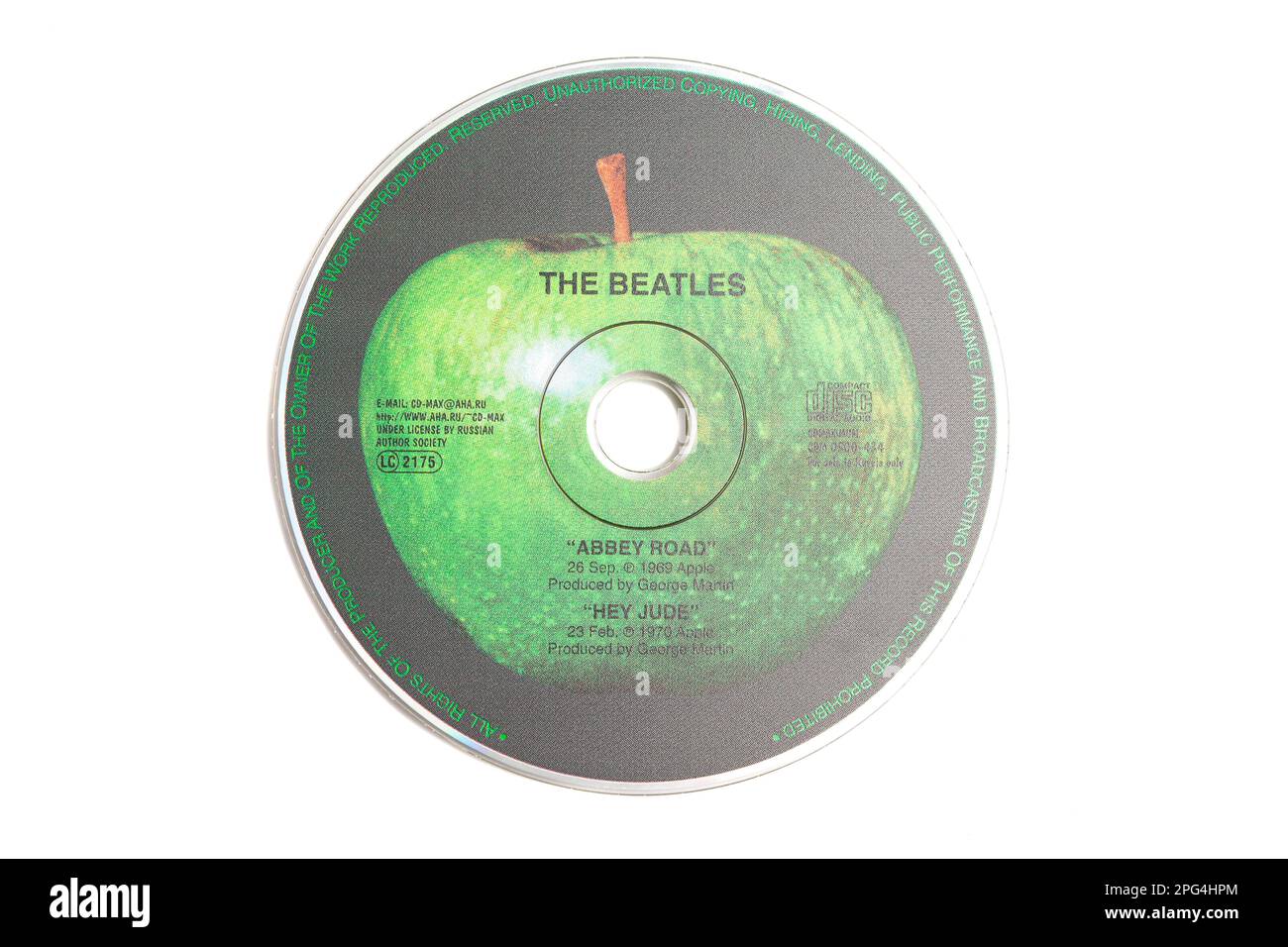 Moscow, Russia, 20 March 2023: CD by The Beatles Abbey Road, Hey Jude. Stock Photo