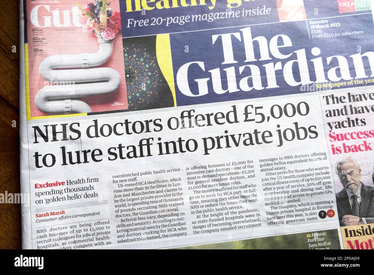 'NHS doctors offered £5,000 to lure staff into private jobs' Guardian