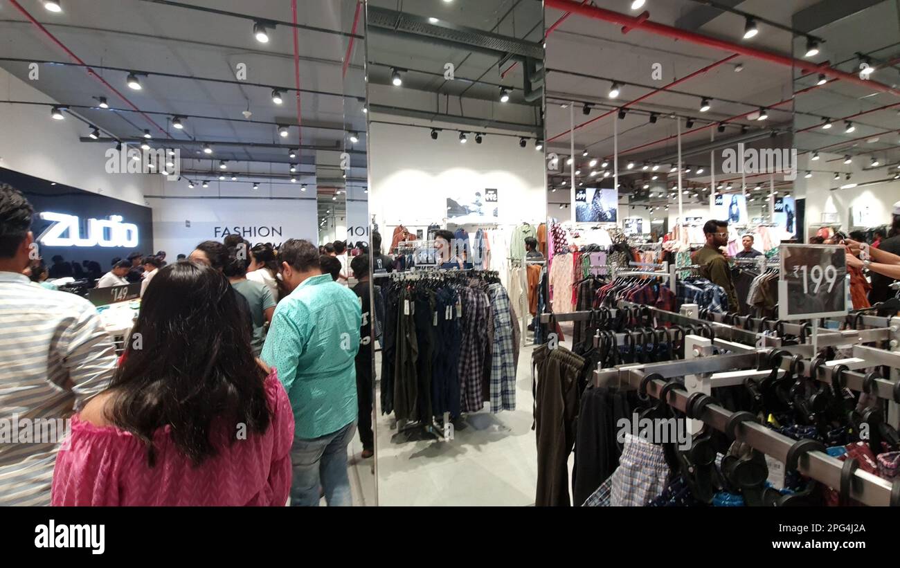 Mumbai, India, March 2023: Large number of customers inside the Zudio  apparel store in one of the Mumbai mall. Zudio is a value apparel store  started Stock Photo - Alamy