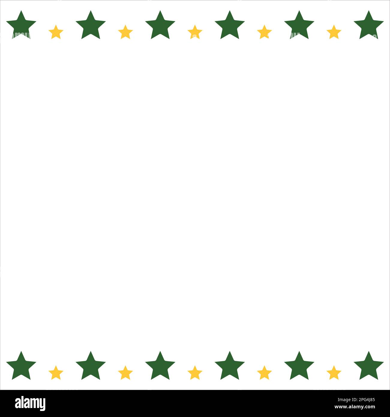 Printable Green Star Page Border