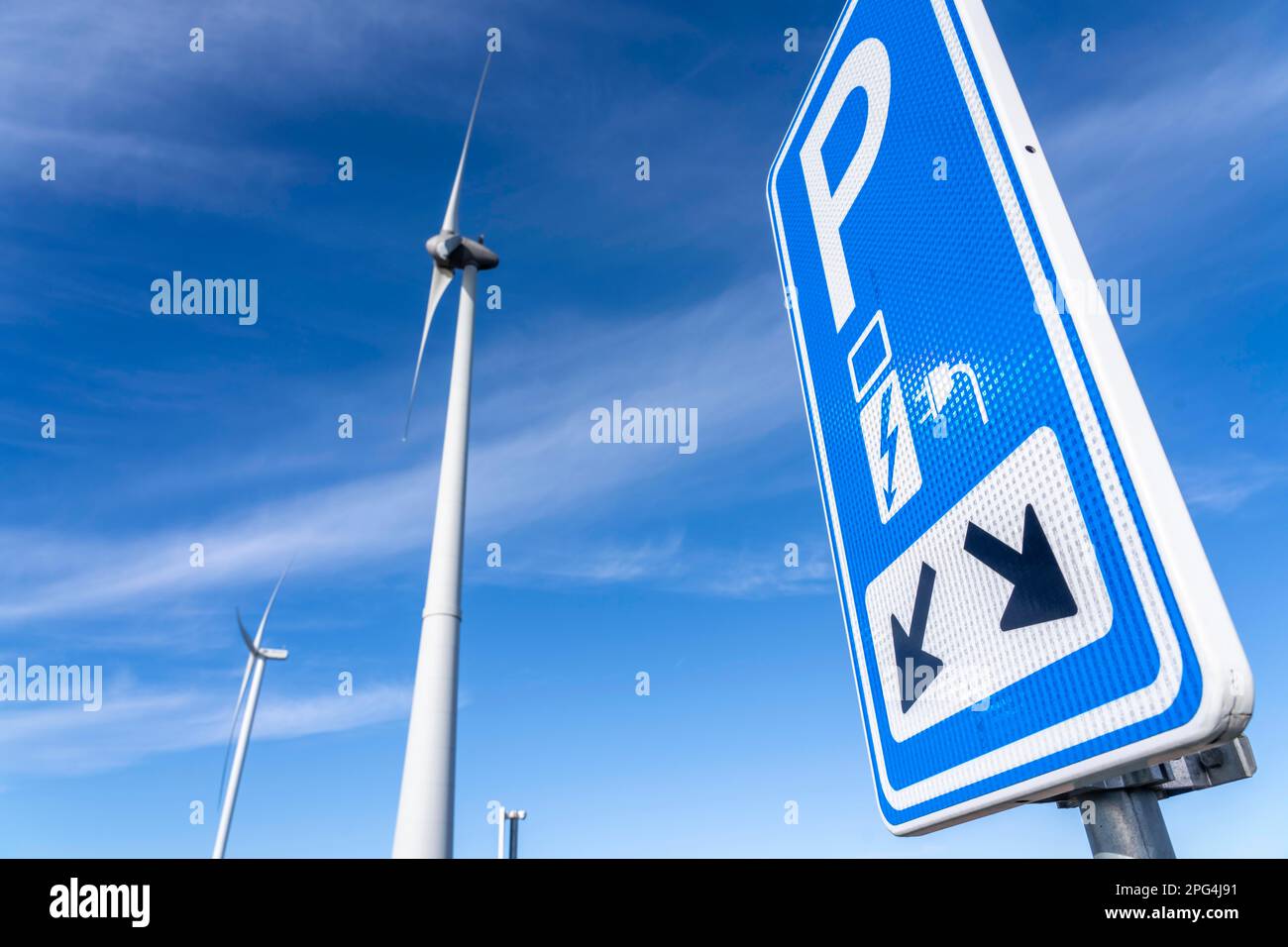 Electric car fast charging station, of the Dutch provider PowerGo, in