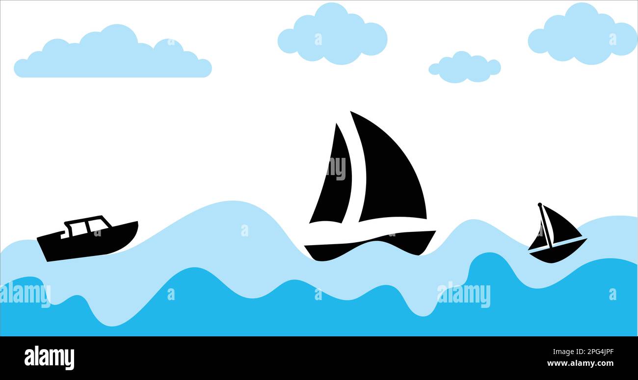 Ocean scenery sea Stock Vector Images - Alamy