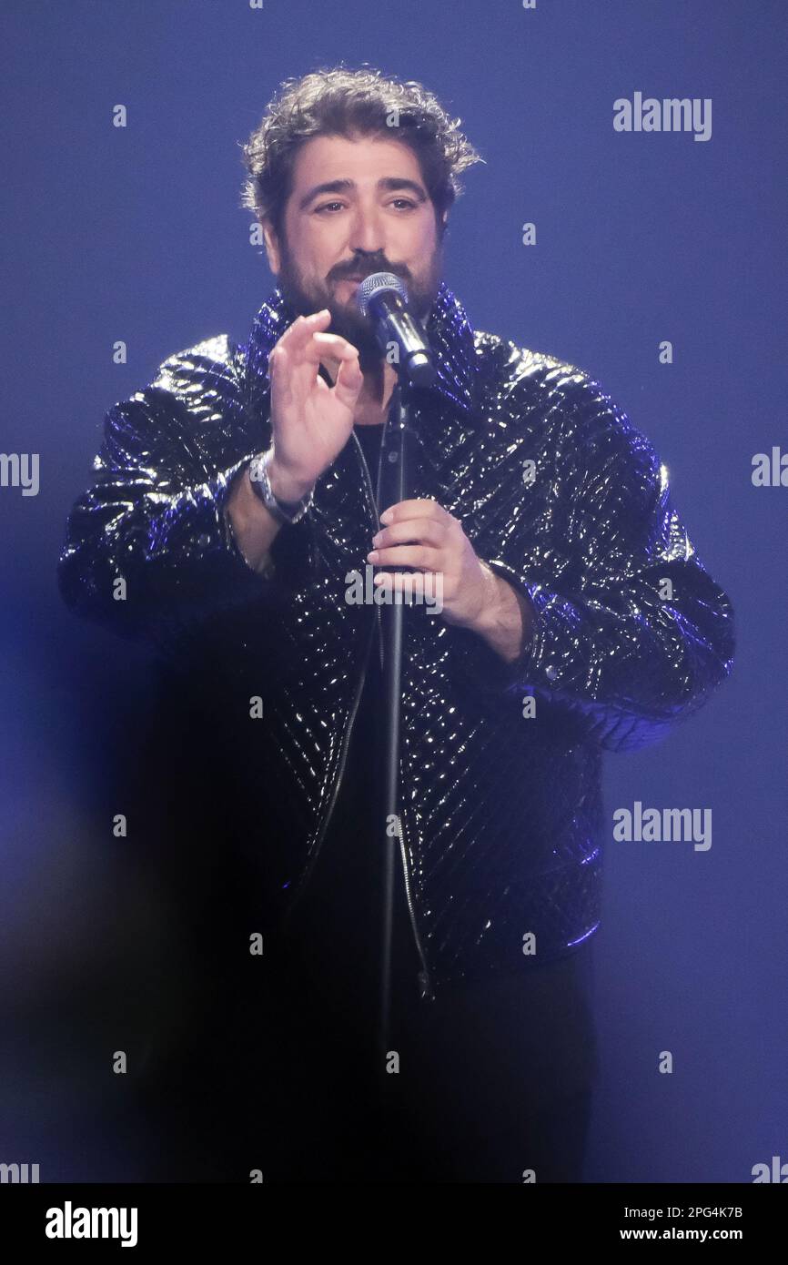 Madrid, Spain. 18th Mar, 2023. Singer Antonio Orozco performs during the Cadena 100 festival at the Wizcenter in Madrid. (Photo by Atilano Garcia/SOPA Images/Sipa USA) Credit: Sipa USA/Alamy Live News Stock Photo