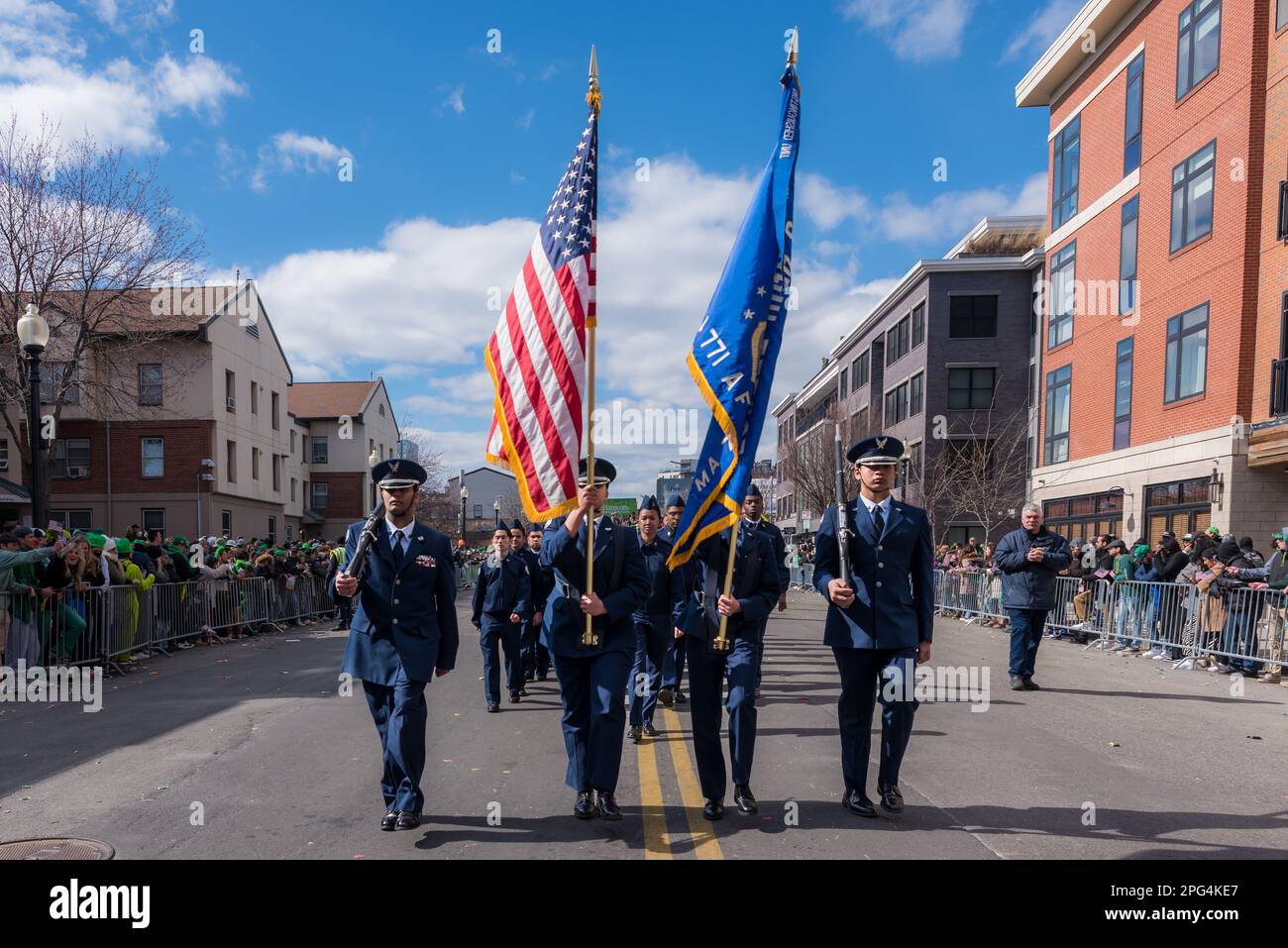 2023 South Boston St. Patrick's Day and Evacuation Day Parade Stock Photo