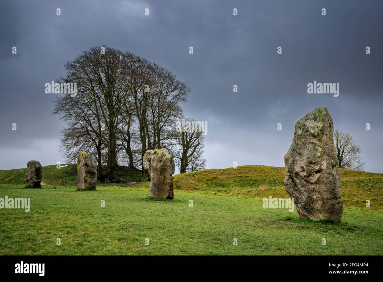 The ancient standing stones of Avebury Stone Circle, Wiltshire, England ...