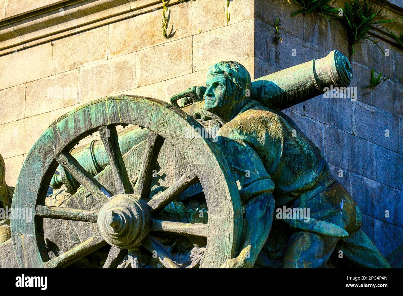 Monument to the Heroes of the Peninsular War in Lisbon, Portugal Stock Photo