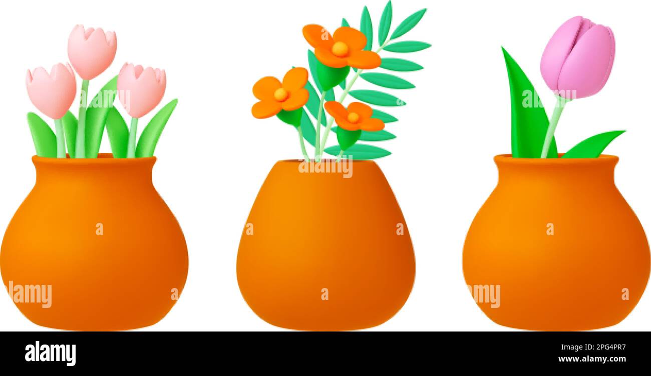 Cut Outs of Flowers Leaves & Vases