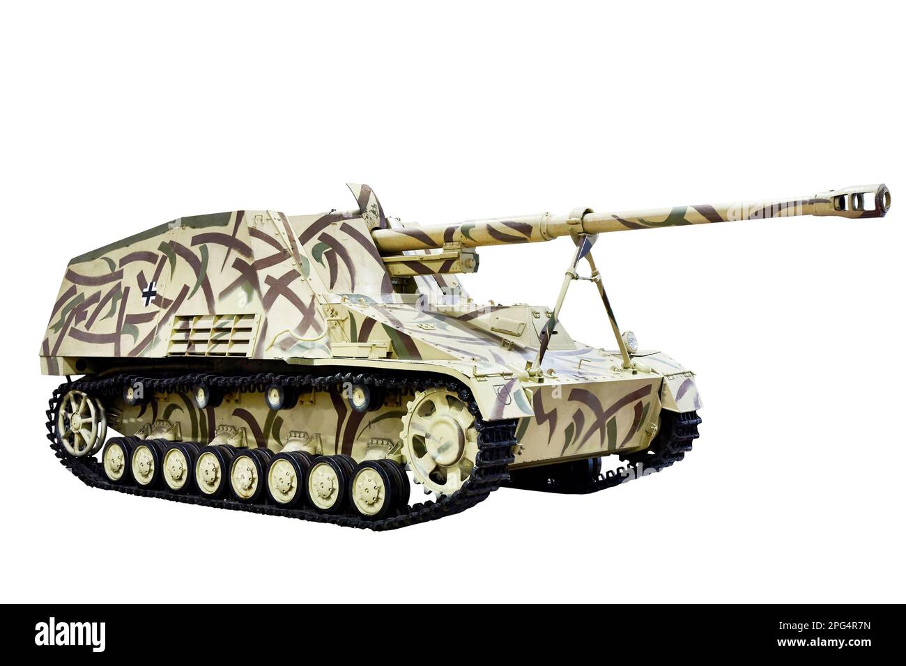 Nashorn German tank destroyer isolated white Stock Photo - Alamy
