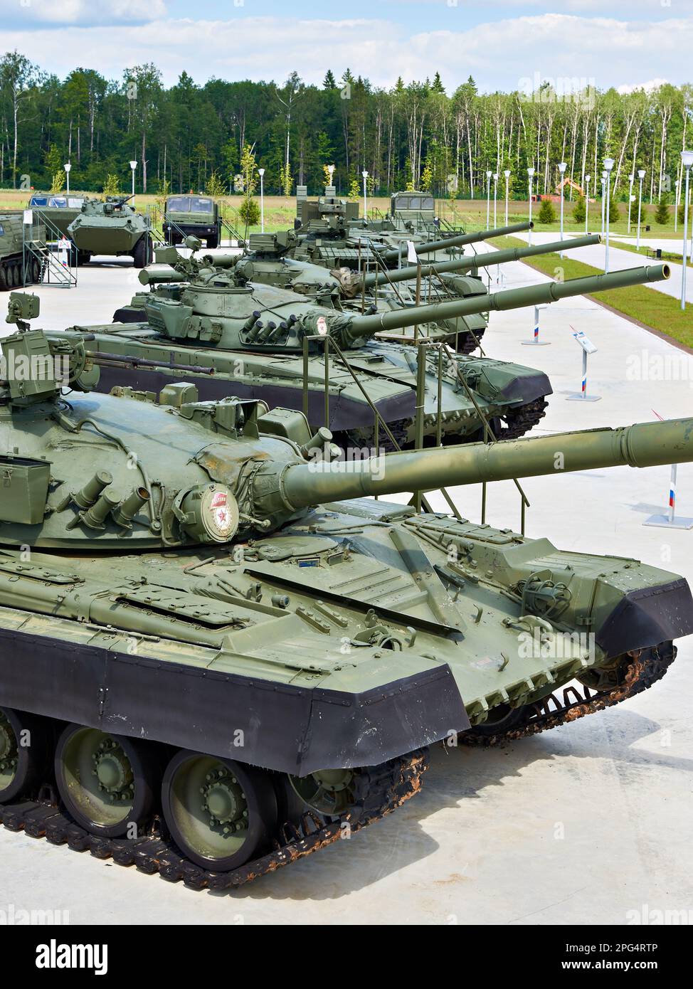 PARK PATRIOT, KUBINKA, MOSCOW REGION, RUSSIA - July 11, 2017: Soviet main battle tanks Stock Photo