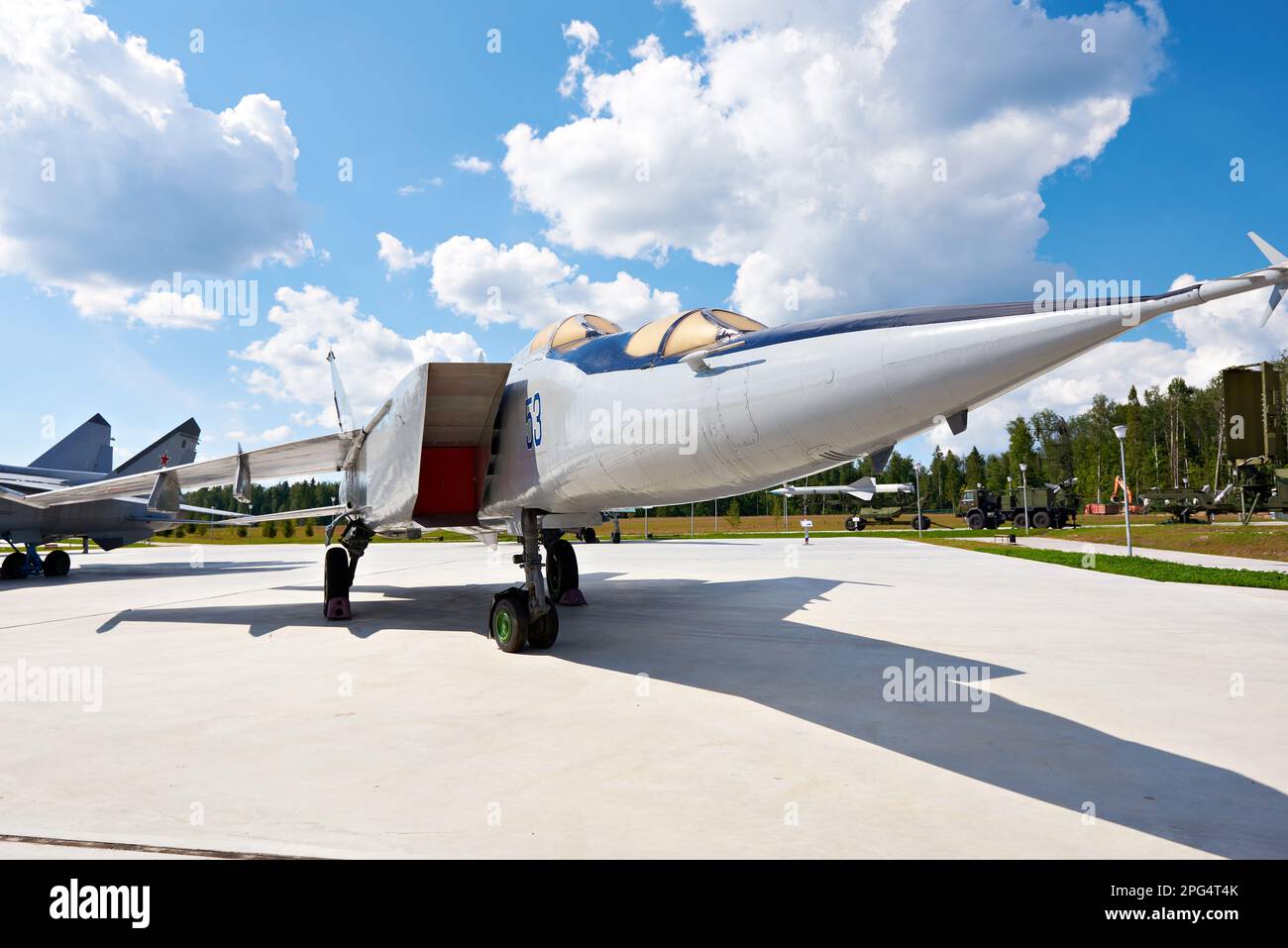 MiG-25 Foxbat russian supersonic interceptor and reconnaissance aircraft Stock Photo