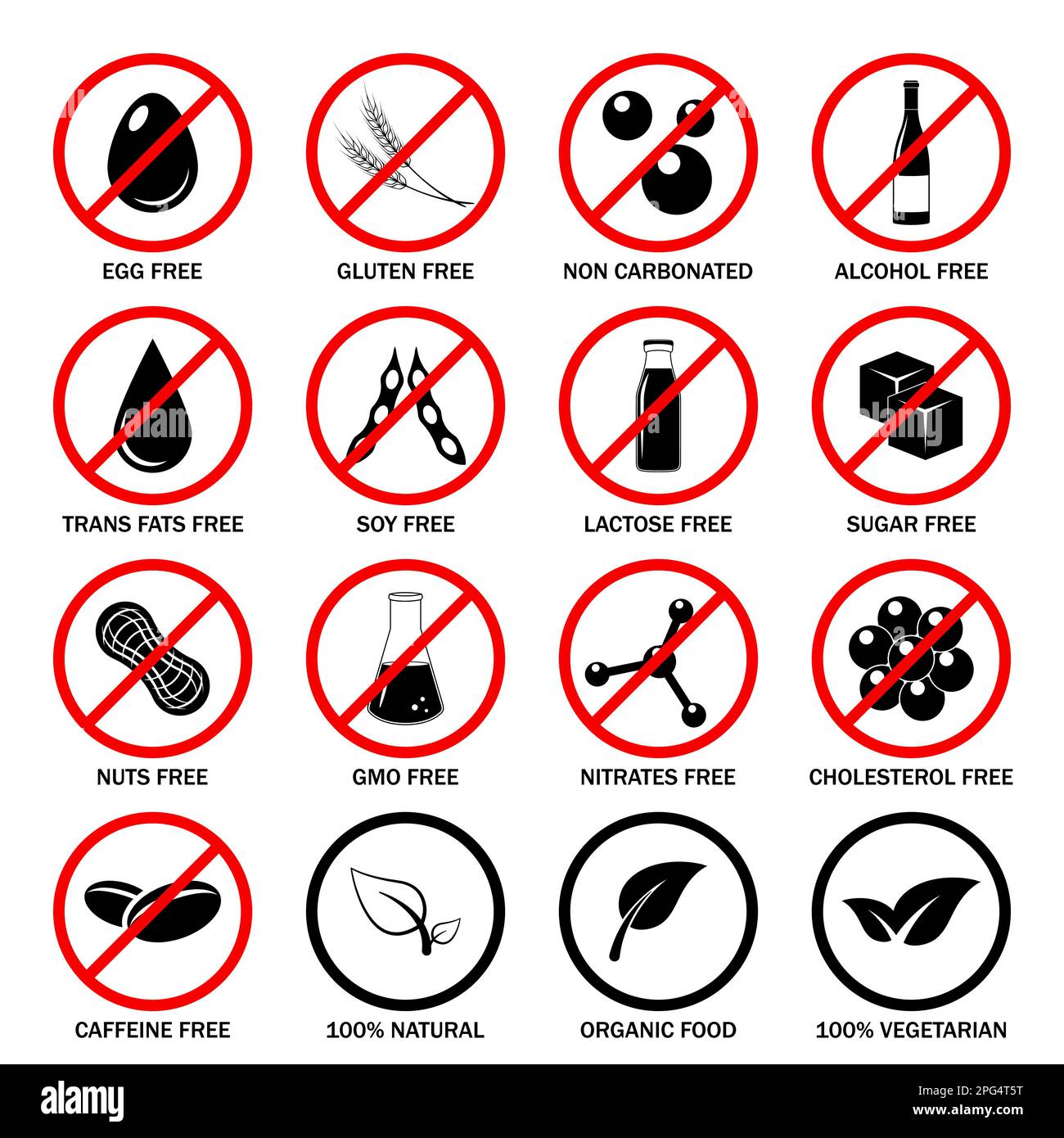 Allergen icons vector set Stock Vector Image & Art Alamy