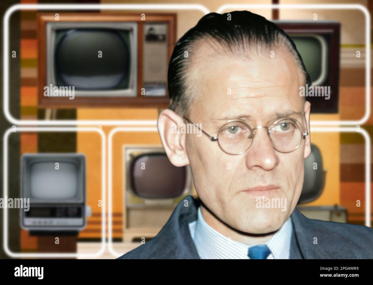Philo Farnsworth was an American inventor best known for his invention in 1927 of a fully functional television. Stock Photo