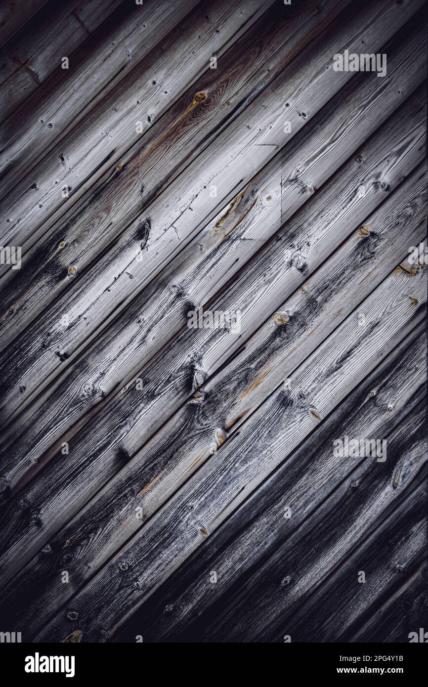 Dramatic wood background horizontal slats Stock Photo
