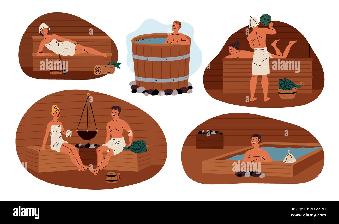 Women at the bathhouse Cut Out Stock Images & Pictures - Alamy