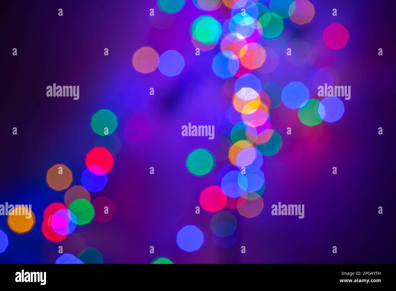 blue purple yellow green bokey background Stock Photo - Alamy