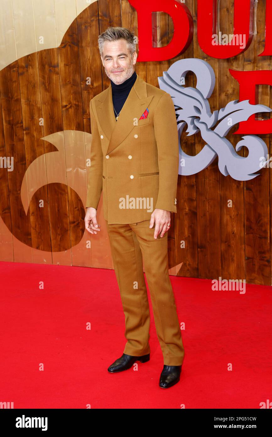 Chris Pine attends the 'Dungeon And Dragons: Honor Among Thieves“ Premiere Zoo Palace on March 20, 2023 in Berlin, Germany. Stock Photo