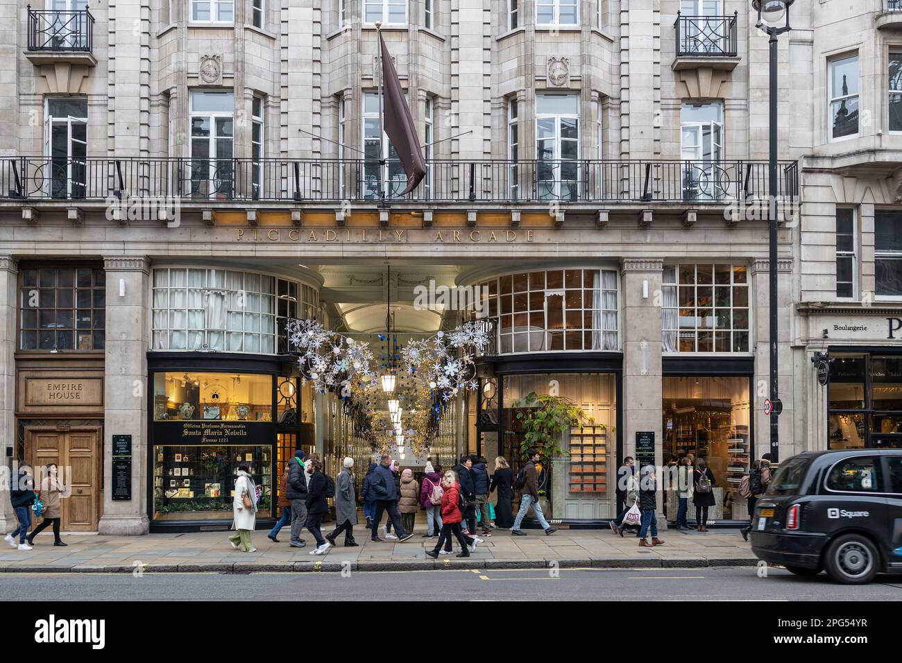 London, UK 15 December 2022, Piccadilly Arcade exterior from the