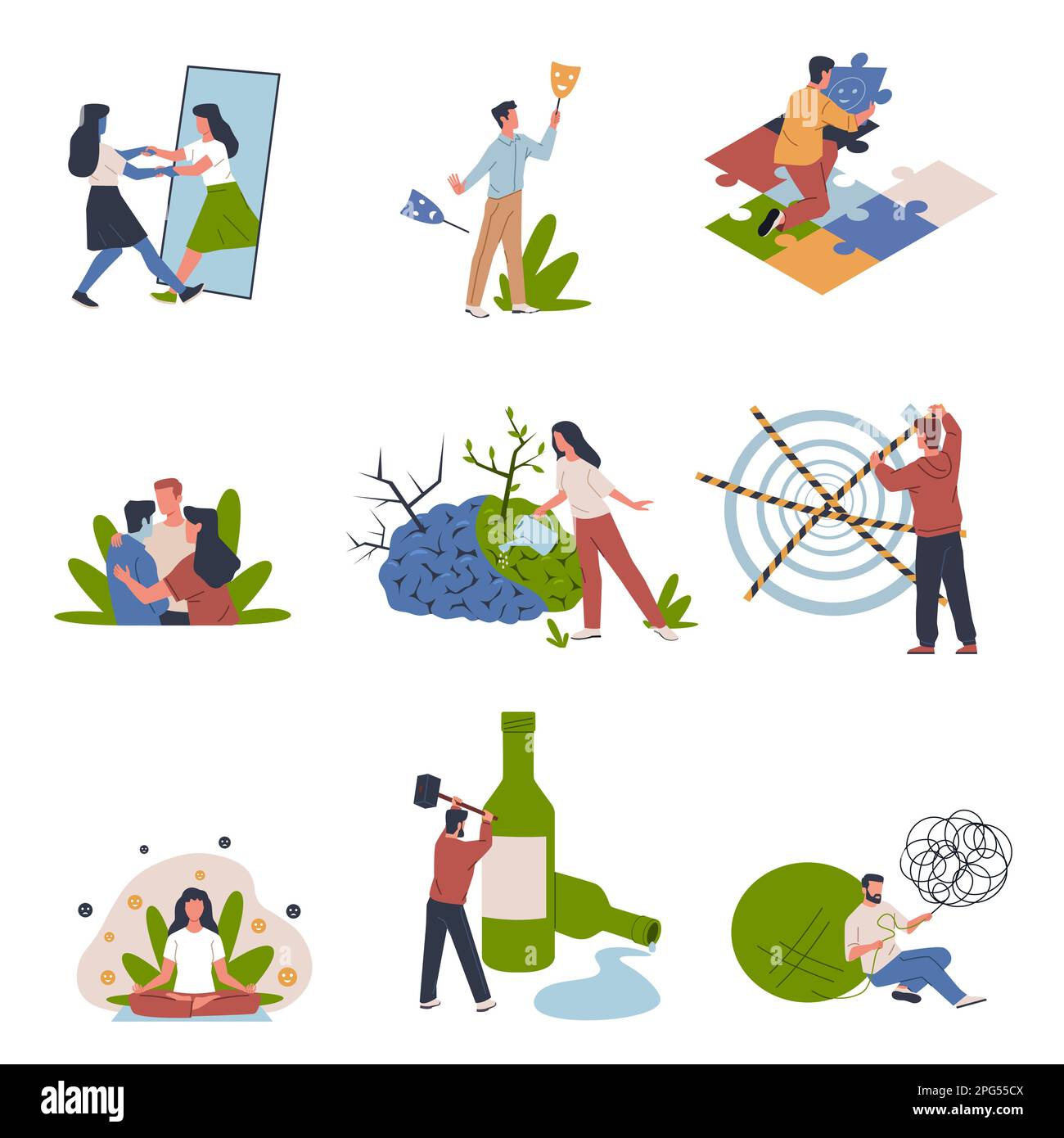 Emotional anxious Stock Vector Images - Alamy