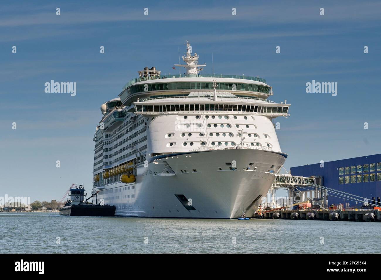 Galveston, Texas, USA February 2023 Cruise ship Adventure of the