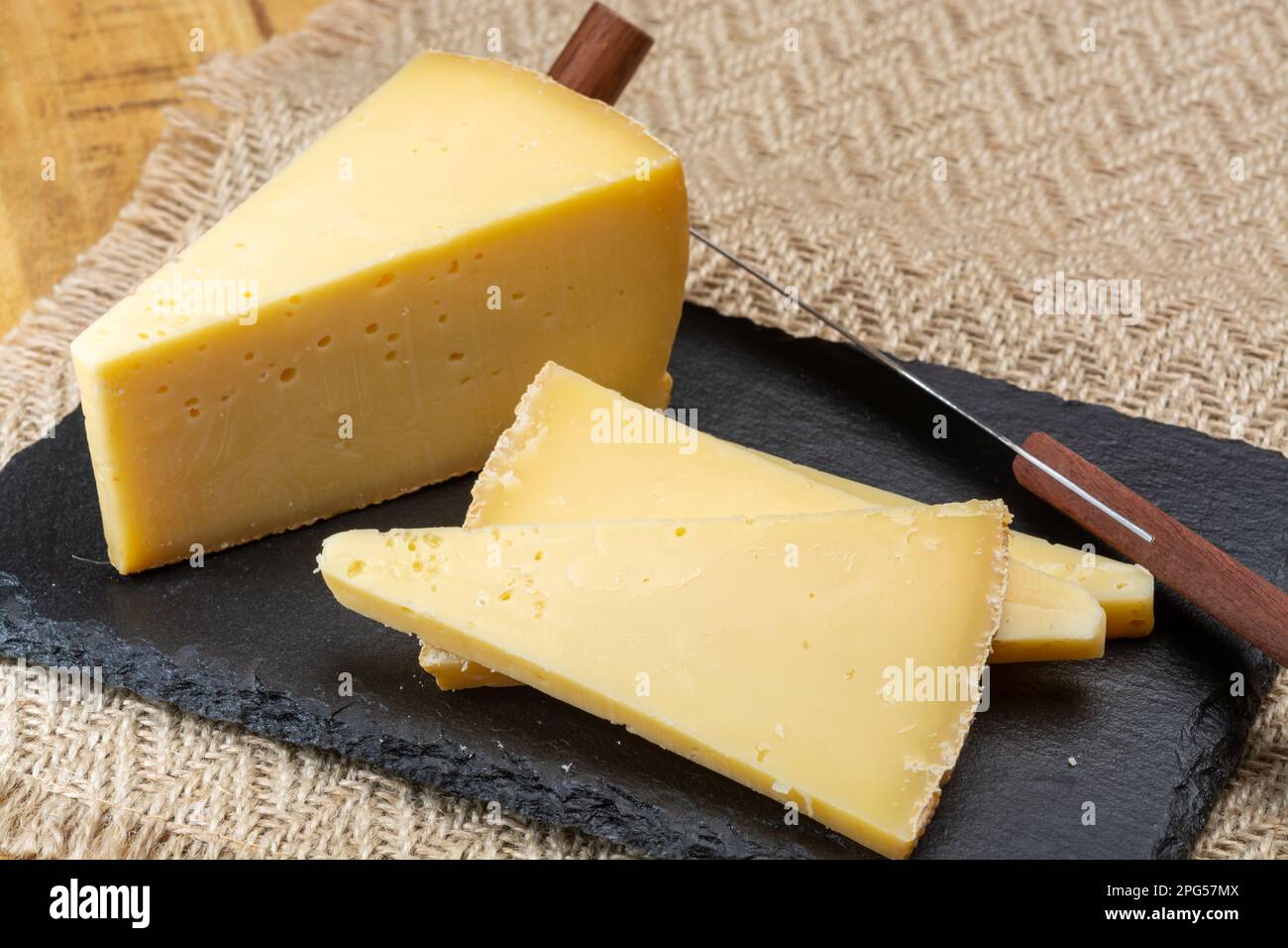 Swiss cheese collection, gruyere cheese made from unpasteurized cow