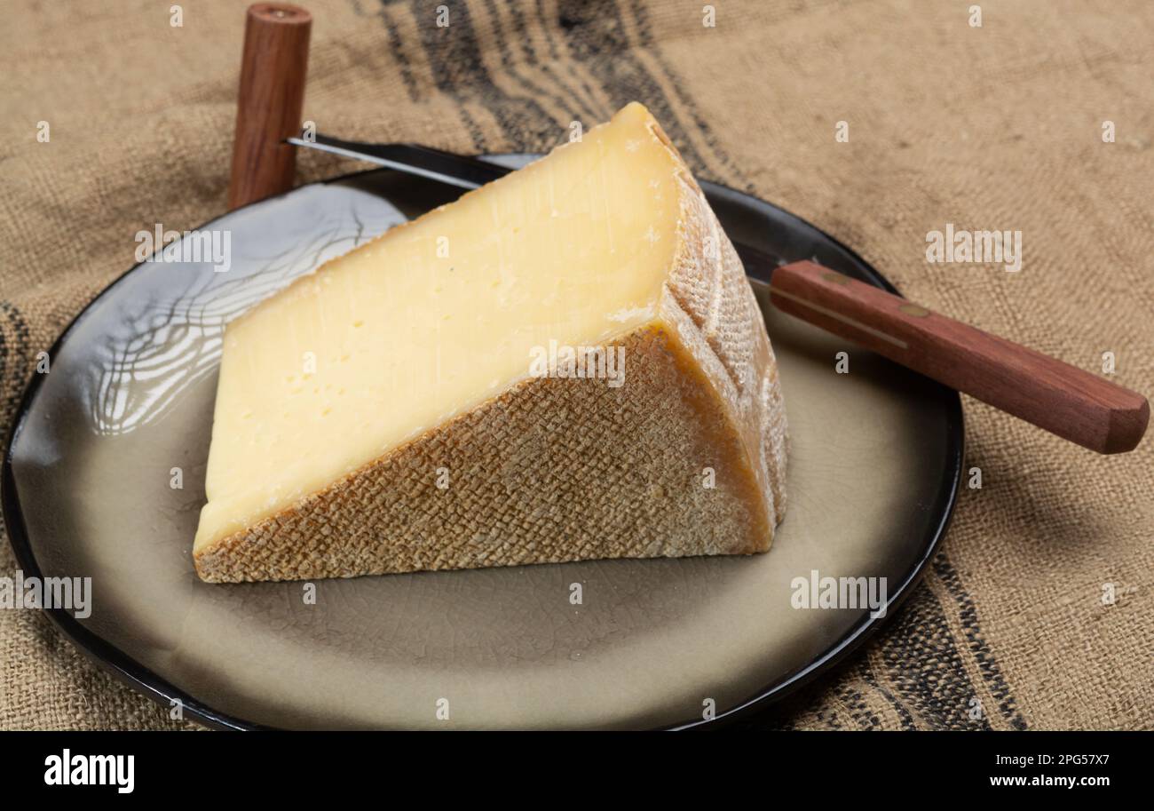 Swiss cheese collection, gruyere cheese made from unpasteurized cow's