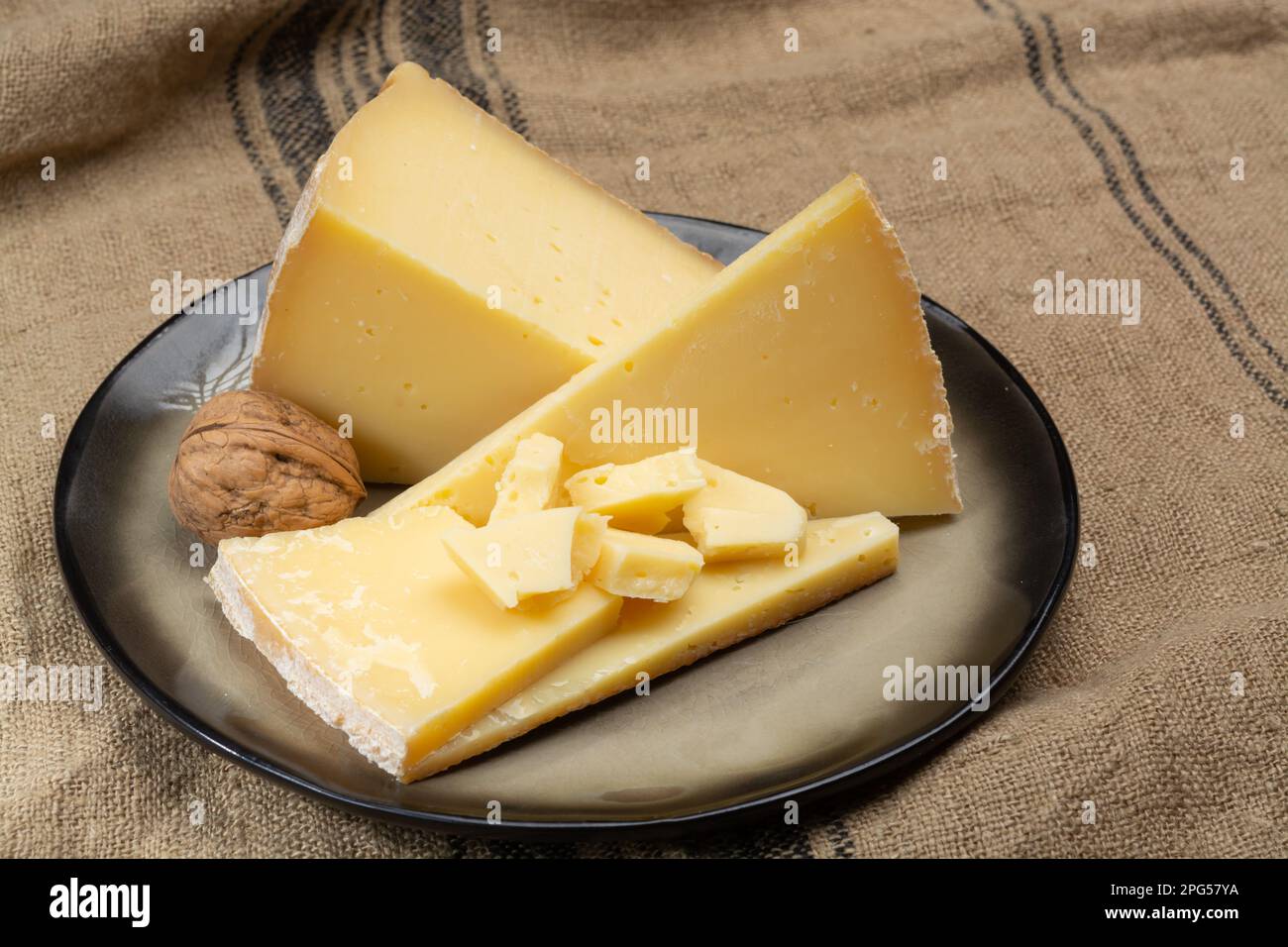 Swiss cheese collection, gruyere cheese made from unpasteurized cow's