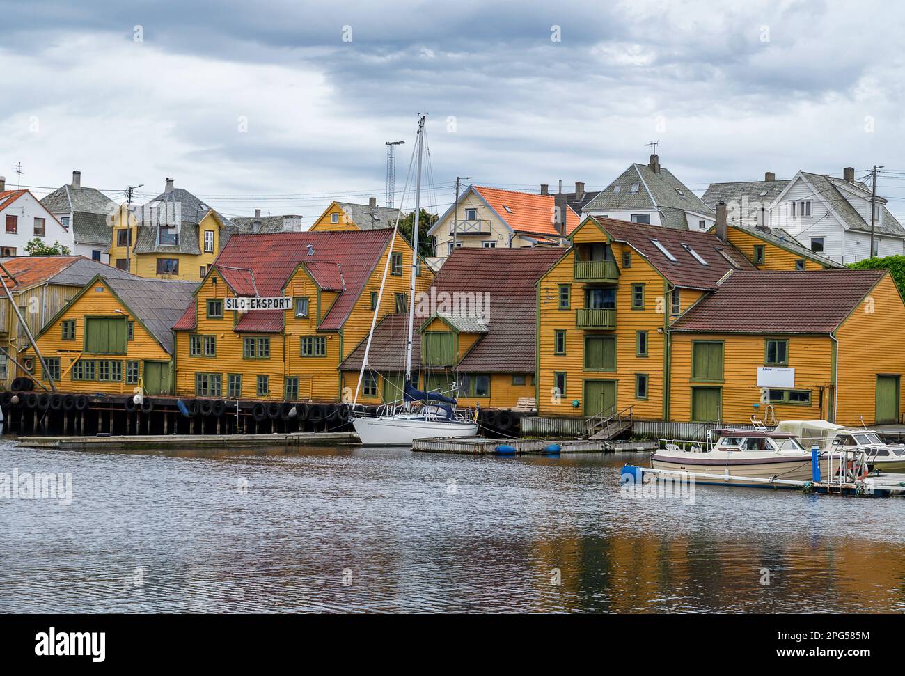 City view of downtown Haugesund, Norway Stock Photo