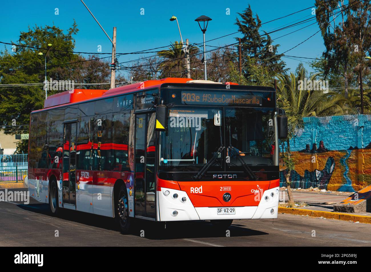 Santiago, Chile November 2022 A Transantiago, or Red Metropolitana