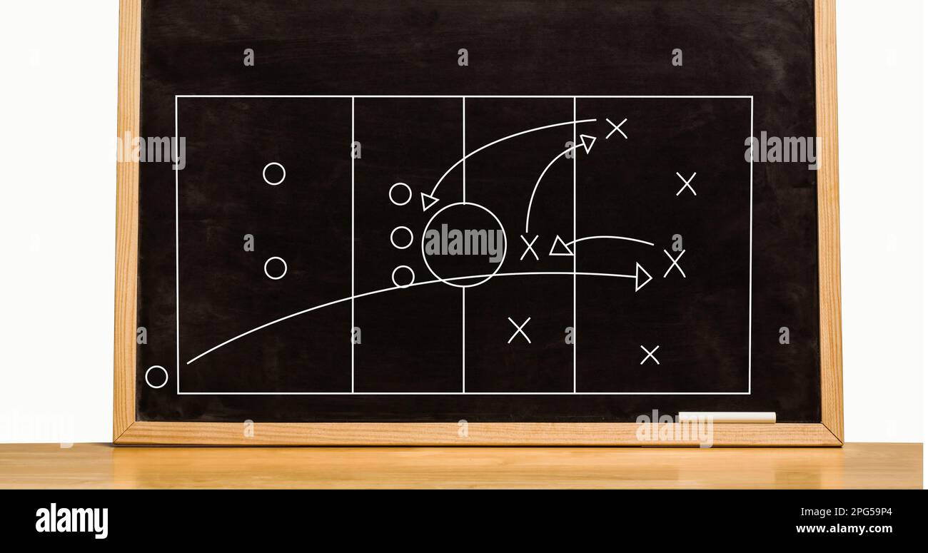 Image of football game strategy on football field Stock Photo Alamy