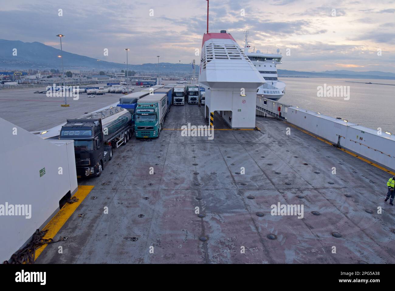 On board the Superfast I ferry between Patras Greece and Bari,Italy Stock Photo Alamy