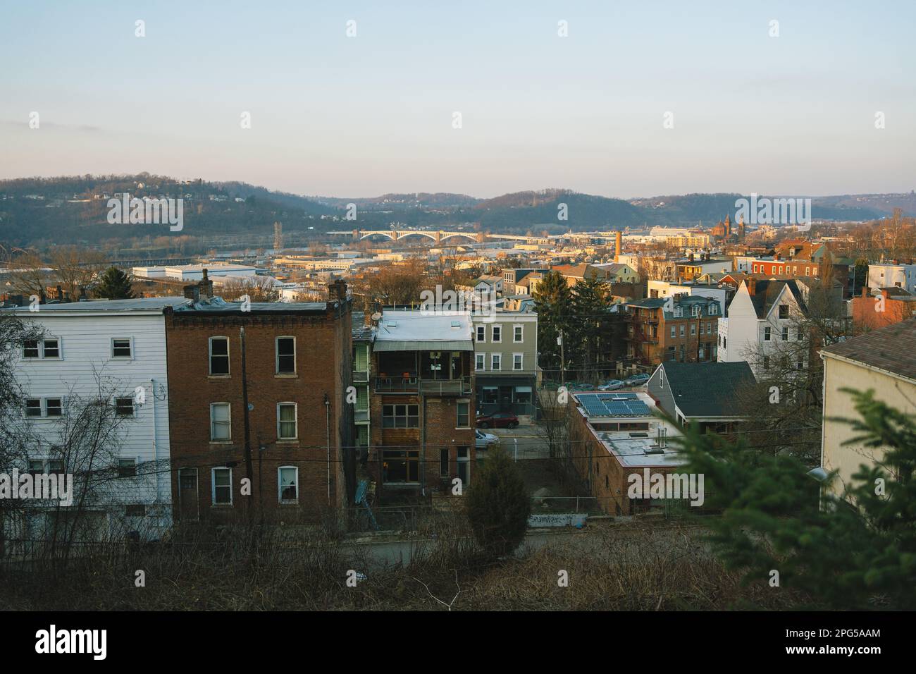 View from Polish Hill, Pittsburgh, Pennsylvania Stock Photo