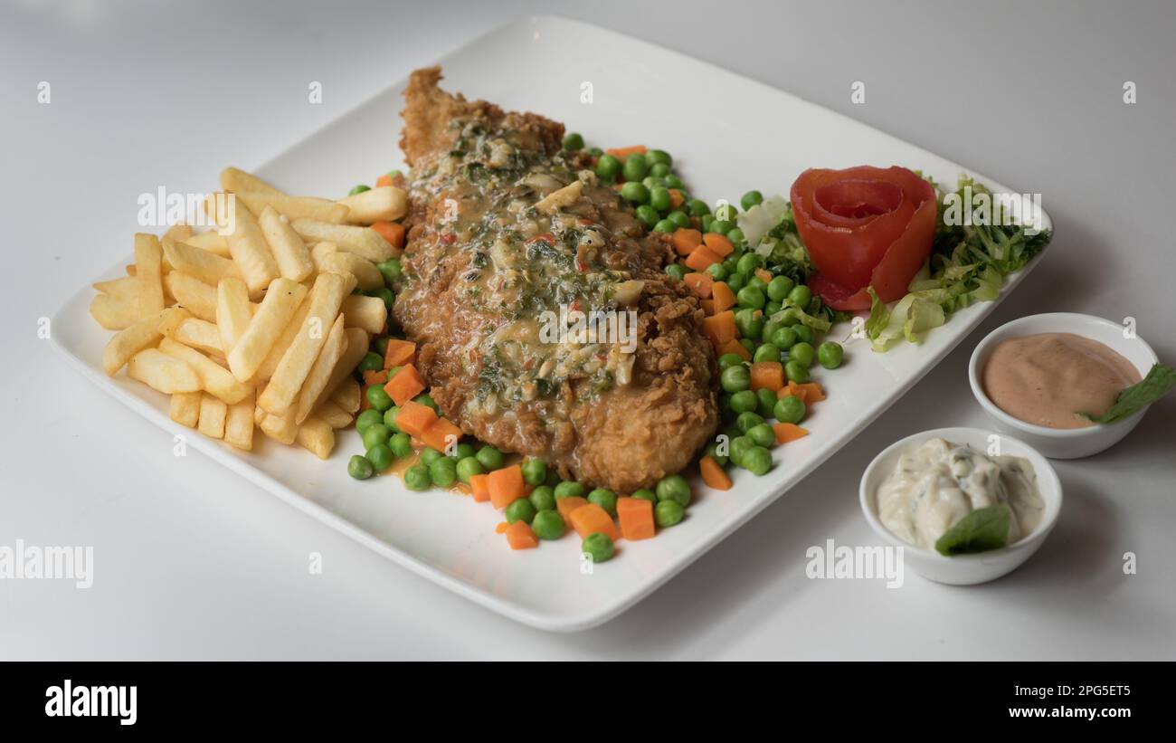 Fried Fish Dish Stock Photo Alamy