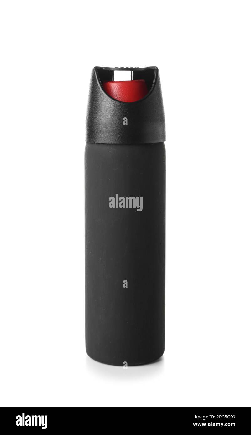 Pepper spray on white background Stock Photo - Alamy