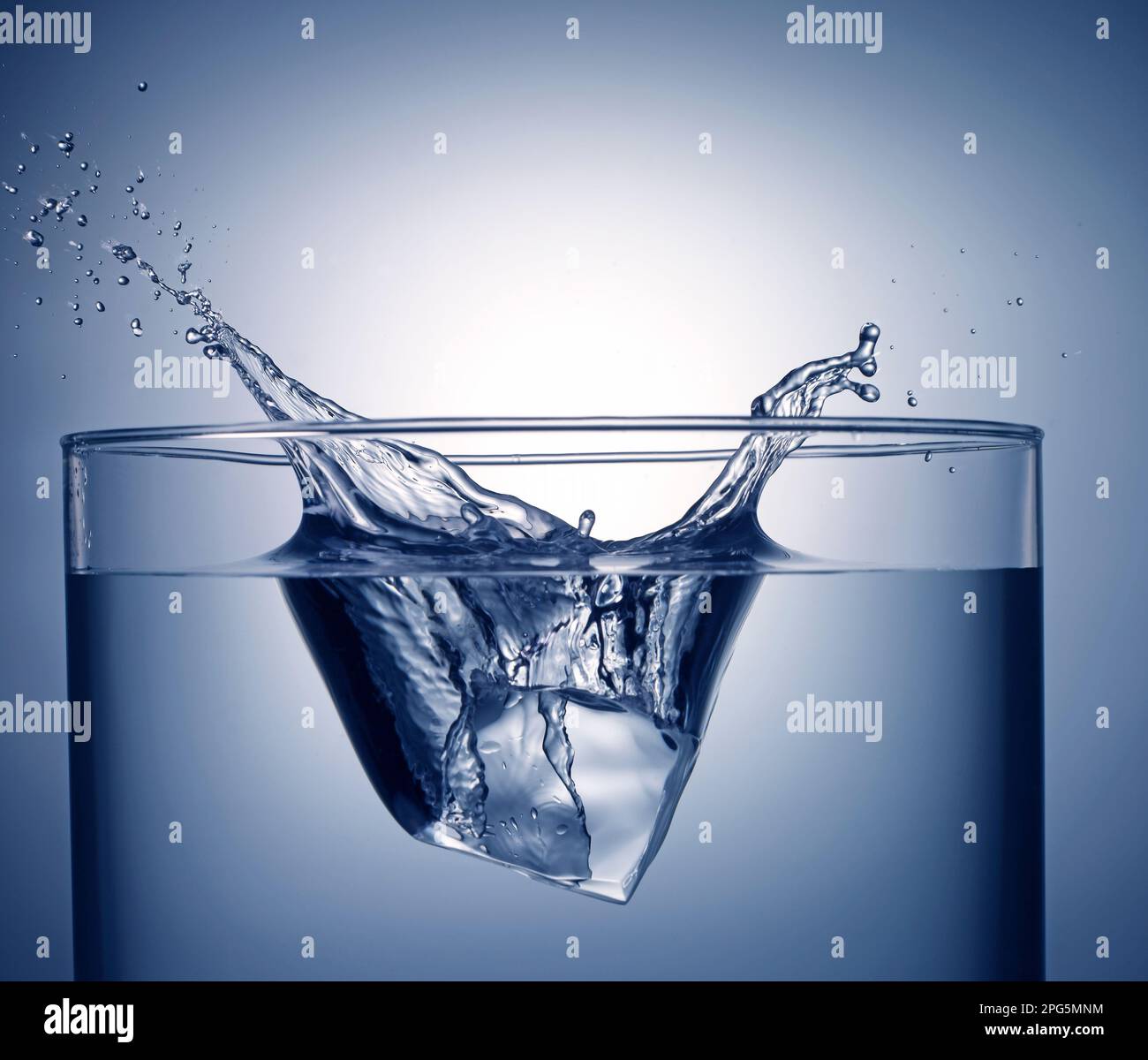 Ice drop with water splash hi-res stock photography and images - Alamy