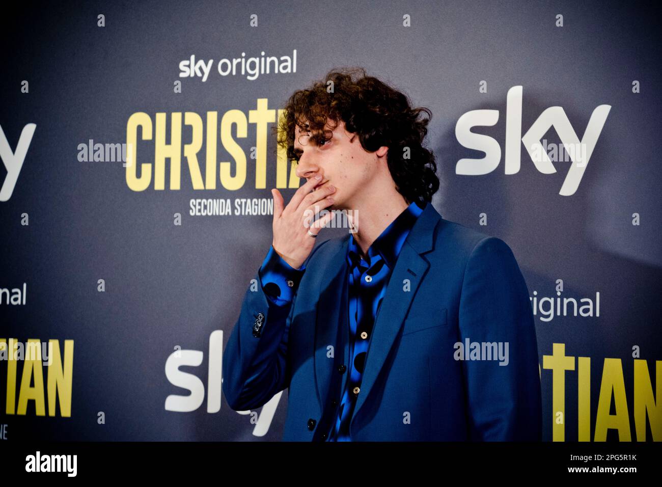 Rome, Italy, 20th March 2023, Antonio Bannò attends the premiere of 'Christian - seconda stagione' at Cinema Barberini (Photo credits: Giovanna Onofri Stock Photo