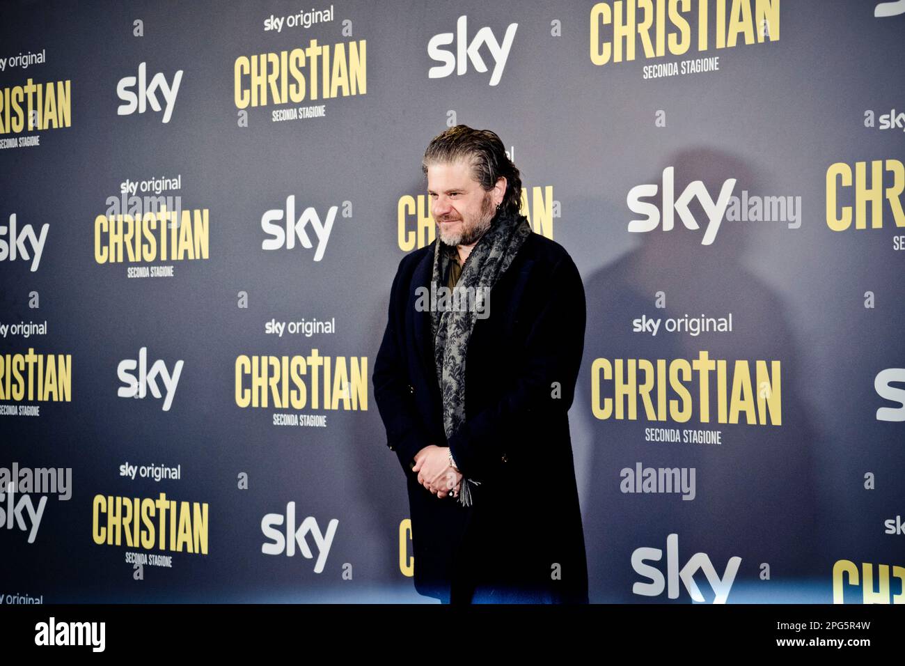 Rome, Italy, 20th March 2023, Edoardo Pesce attends the premiere of 'Christian - seconda stagione' at Cinema Barberini (Photo credits: Giovanna Onofri Stock Photo