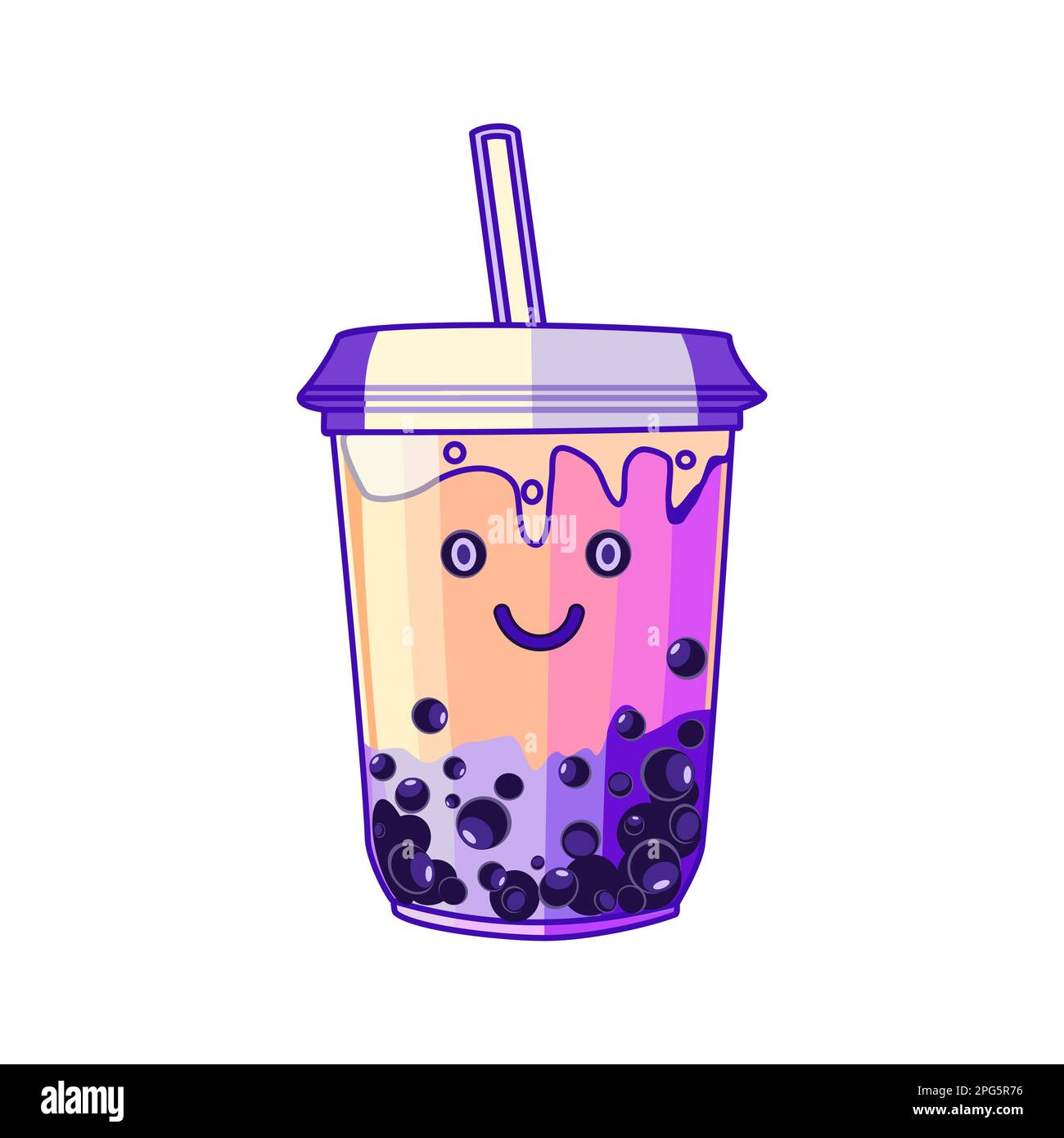 https://c8.alamy.com/comp/2PG5R76/boba-tea-lavender-flavor-with-funny-face-cartoon-vector-illustration-2PG5R76.jpg