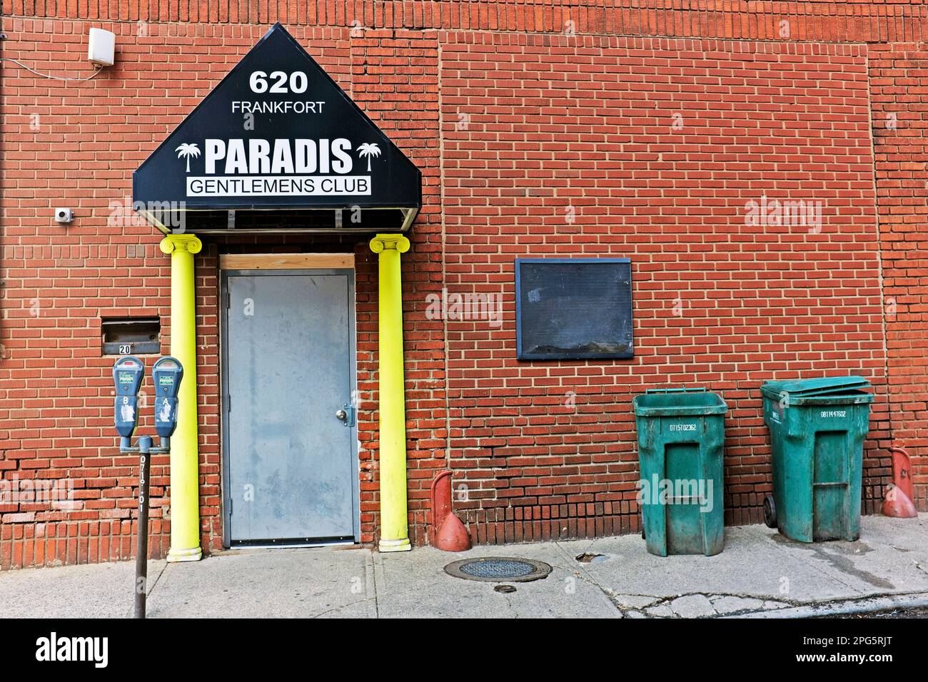 Paradis Gentlemen's Club is an adult entertainment venue on Frankfort Ave. in the Warehouse District in downtown Cleveland, Ohio, USA. Stock Photo