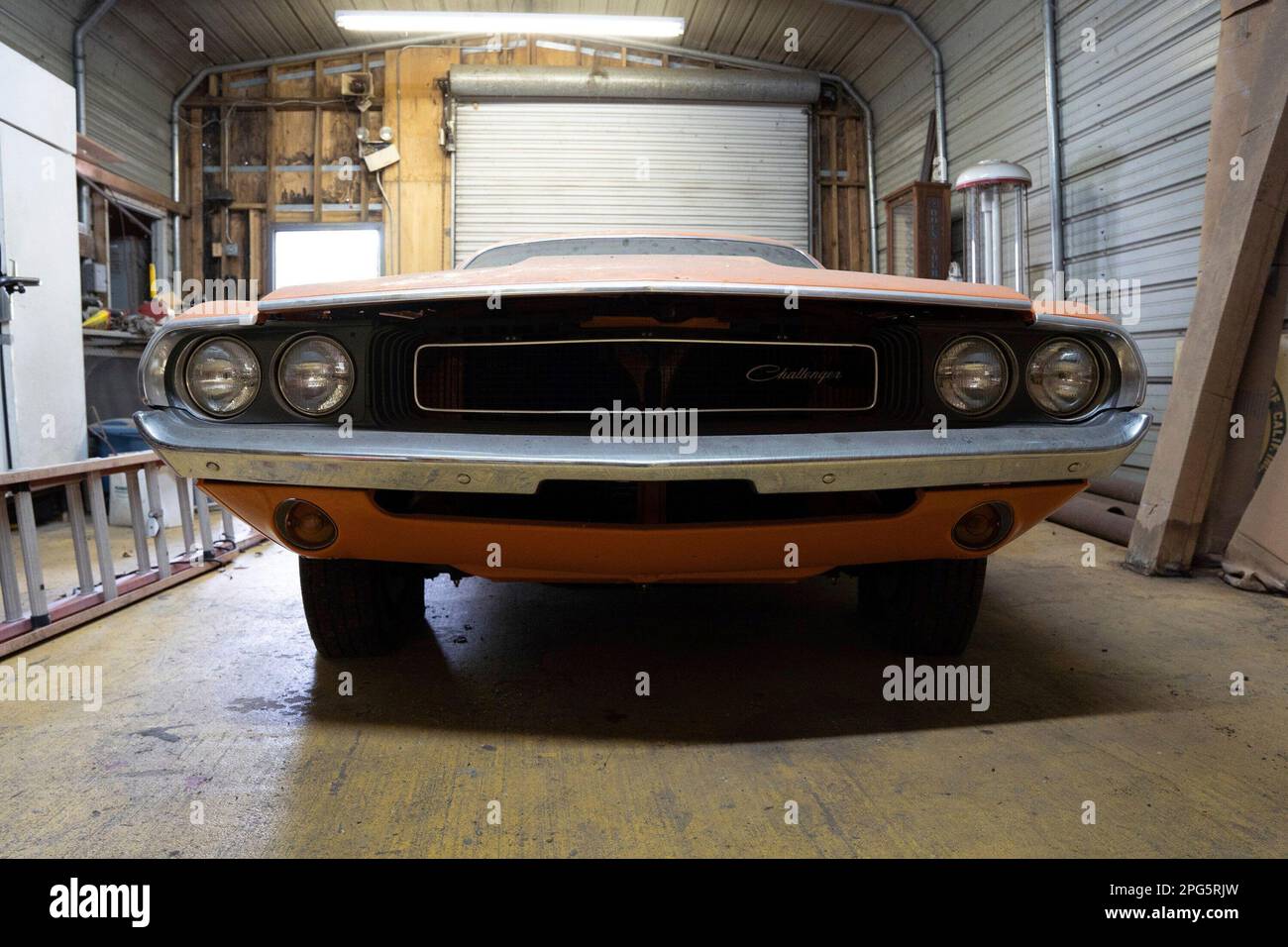 File A 1970 Dodge Challenger owned by the late car enthusiast Leroy