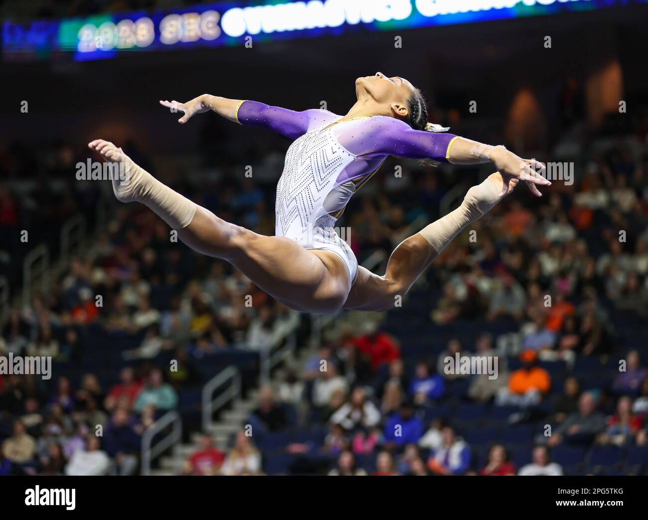 March 18, 2023 LSU's Haleigh Bryant competes on the floor exercise