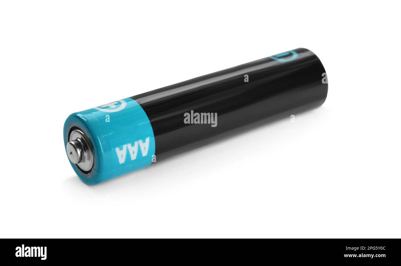 New AAA battery isolated on white. Dry cell Stock Photo Alamy