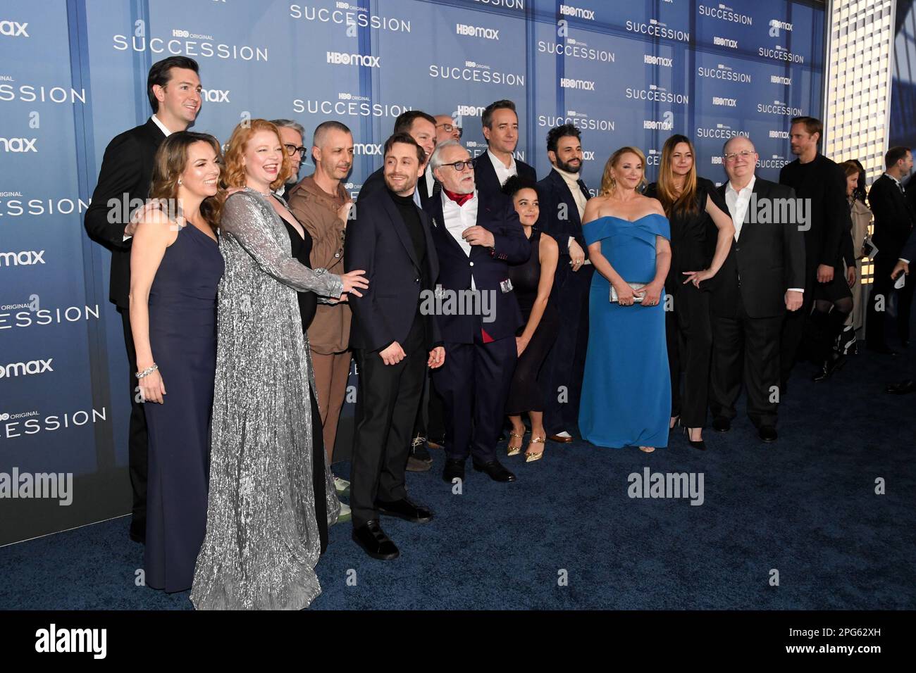 New york usa 20th mar 2023 the cast including kieran culkin alan