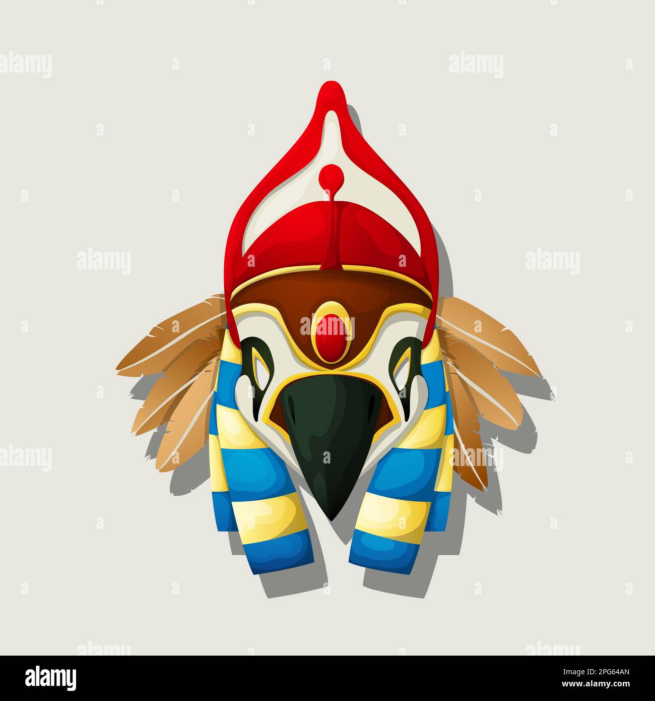 Egyptian god Anubis mask, vector icon Stock Photo