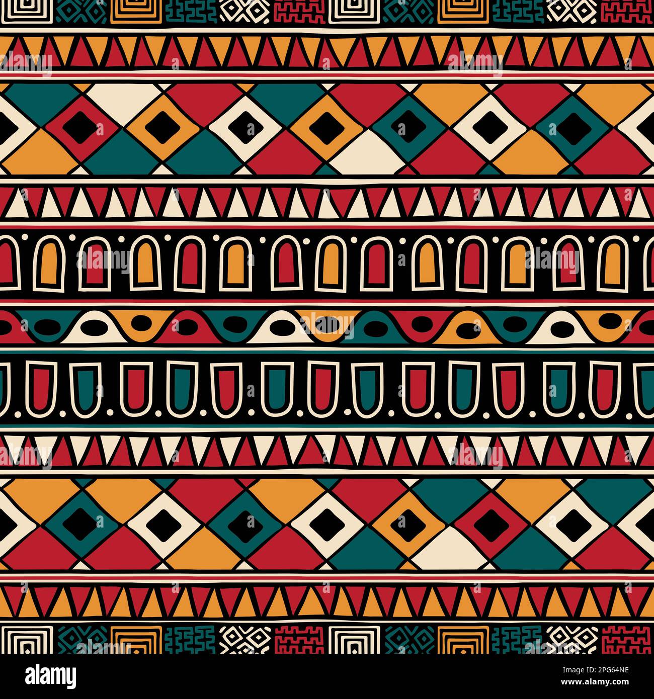 Tribal ethnic background. Vector seamless pattern design for background ...