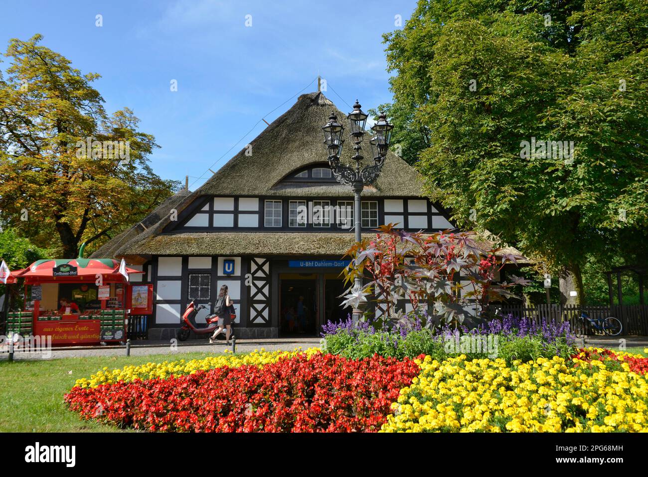 Dahlem Dorf underground station, Koenigin-Luise, Dahlem, Steglitz-Zehlendorf, Berlin, Germany Stock Photo