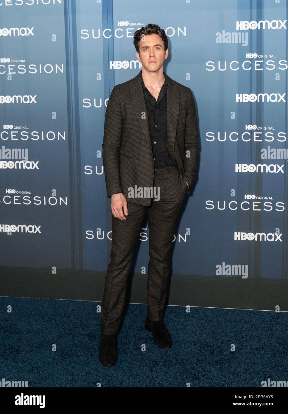 New York, USA. 20th Mar, 2023. Ashley Zukerman attends HBO's